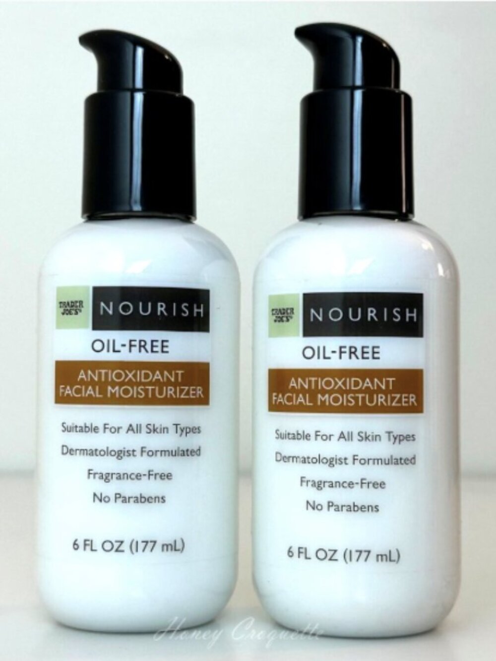 Trader Joe's Nourish Antioxidant Oil Free Facial Moisturizer 6 oz Bundle 2X New